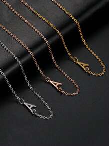 1 件女士不銹鋼首字母項鍊 A-z 大寫字母吊墜生日禮物 - 信件系列 - 查看 4