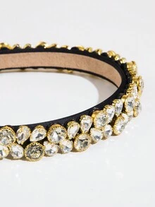 1 Miếng Của phụ nữ Retro Trang trí đá quý Gầy Dây buộc tóc Với Thanh lịch Thiết kế - trắng - Xem 3