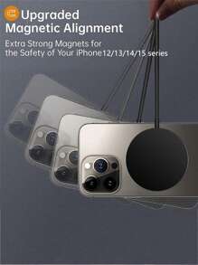 Bộ sạc không dây từ tính USB-C 15W tương thích với dòng iPhone 12/13/14/15 - màu đen - Xem 8