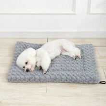 1入組小型、中型和大型犬用雙用途玫瑰絨面和牛津布寵物墊 - 淺灰色 - 查看 3