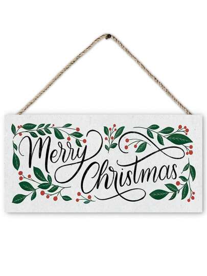 1 szt./220 szt. Drewniany znak świąteczny do domu, drzwi, ogrodu, domu, podwórka, hotelu, wiszący drewniany znak z życzeniami wesołych świąt w rustykalnym stylu, prezent na rozgrzewkę, wisząca tabliczka dekoracyjna, 6 x 12/4 x 8 cali