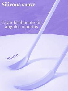 Mini Juego de Espátulas de Silicona, Pequeña Espátula de Maquillaje, Delgada Espátula Abrebotellas, Cocina, Botellas de Comida, Productos de Belleza, Cosméticos - Morado - Ver 8