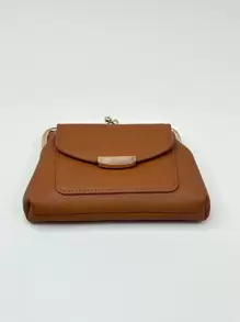 New Arrival Litchi Pattern Fashionable Women's Short Wallet With Card Slots For Women Wallet Mini Wallet Purse Wallet Coin Wallet - Brown - View 4