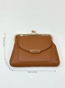 New Arrival Litchi Pattern Fashionable Women's Short Wallet With Card Slots For Women Wallet Mini Wallet Purse Wallet Coin Wallet - Brown - View 3