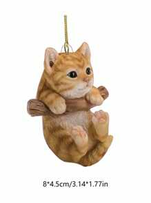 1 件小猫挂饰亚克力汽车内饰装饰挂饰创意可爱猫咪汽车后视镜挂件 - 懸掛小貓 - 查看 3