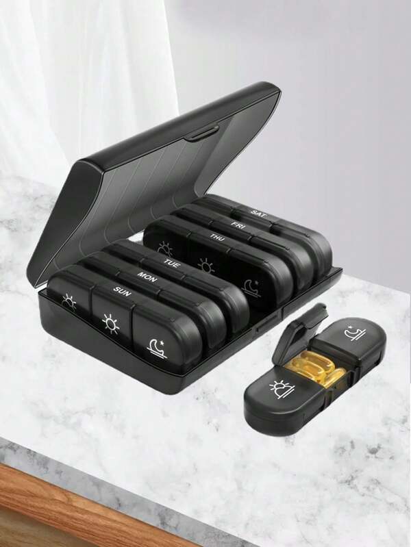 شنطه سفر اغراض سفر لوازم السفر اغراض السفر اشياء للسفرصندوق حبوب سفري كبير جداً ، منظم حبوب ب-4 مرات في اليوم ، حالة حبوب Xl Am Pm الأسبوعية ، صندوق حبوب لمدة 7 أيام مرتين في اليوم ، منظم أدوية يومية كبير الحجم للفيتامينات ، صندوق حبوب كبير ، جهاز توزيع الأدوية (رينبو) - مثالي لتنظيم الأدوية أثناء التنقل