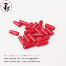 10pcs/Pack Edible,  Vampire Blood Capsule/Pill Prop For Halloween, Costume & Special Effect Use - Red - View 1