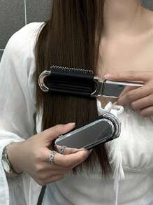 1 chiếc lược mạ bạc có thể gập lại kèm gương, lược chải tóc nhỏ gọn và di động, lược, dụng cụ làm tóc, sản phẩm và phụ kiện tóc cho tiệm cắt tóc, làm đẹp, trở lại trường học, vật dụng thiết yếu khi đi du lịch, phụ kiện tóc cho phụ nữ, lược, lược gỡ rối, lược tròn, bộ lược chải tóc mini, lược gỗ, dụng cụ làm tóc, lược chải tóc, thiết bị làm tóc, lược nhỏ, lược chải tóc mini, kiểu tóc, làm tóc, lược chải tóc, bộ lược chải tóc, lược chải tóc, lược cho tóc xoăn, lược gỡ rối, lược chải tóc cho phụ nữ, thợ cắt tóc, phụ kiện thợ cắt tóc, tiệm cắt tóc, thiết bị làm tóc - Bạc - Xem 3