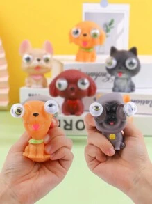 創意減壓雙面爆眼狗狗造型擠壓玩具(顏色款式隨機出貨) - 彩色 - 查看 4
