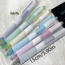 6pcs/set Galaxy Erasable Press Type Fluorescent & Glitter Gel Pens For Student Drawing, Artistic Drawing, Comic Design, Sketching, Line Tracing, And Paperwork Making - Multicolor - View 4