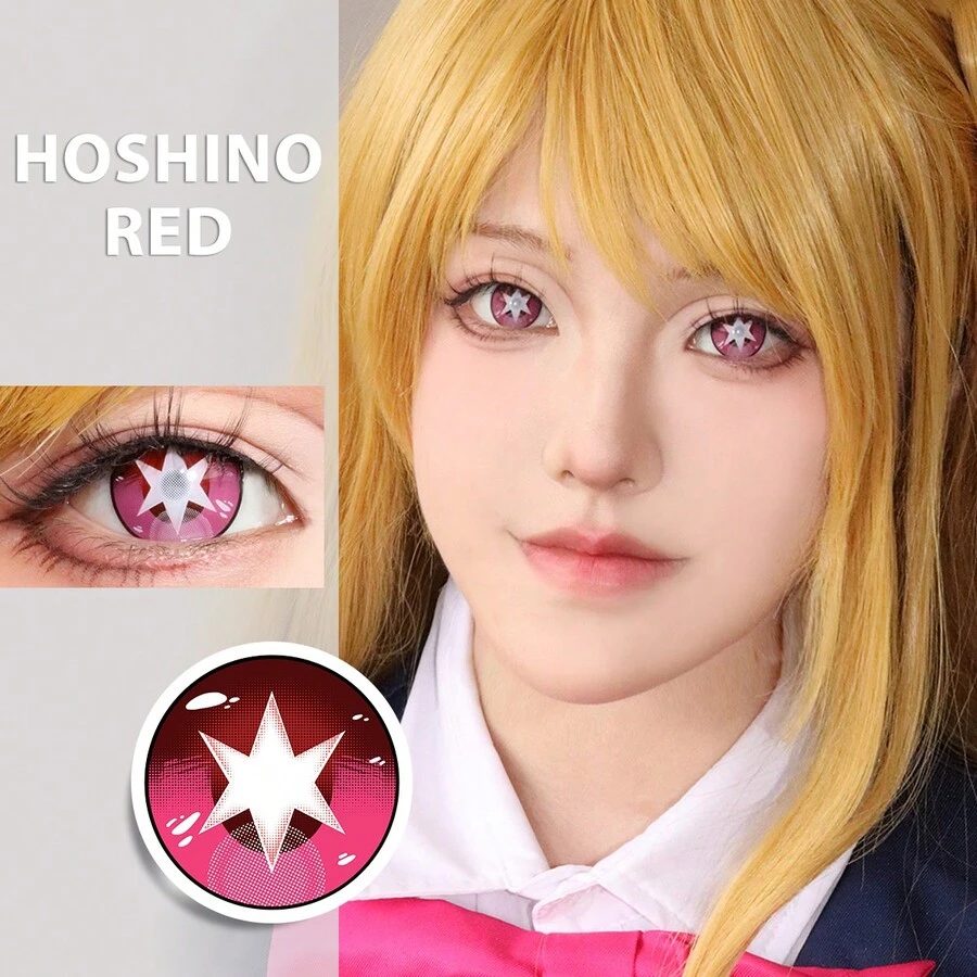 FRESH LADY Freshlady Hoshino Red Colored Contact Lenses 1 Year Disposable - Pink - View 1