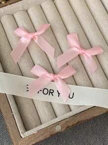 6入組可愛甜美的緞帶蝴蝶結髮夾,可愛的編織髮夾