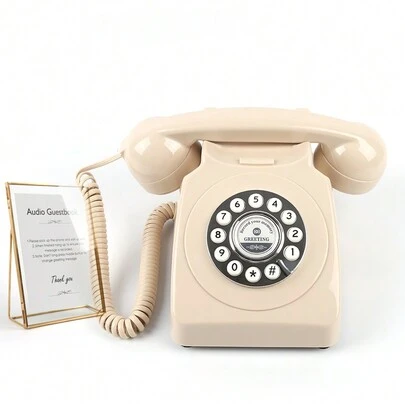 1pc wedding telephone, wedding audio guestbook, vintage message phone suitable for recording customized audio messages at weddings and parties.