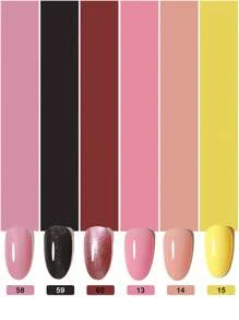 MISS CHEERING 6 Piece Nail Lacquer Set - Premium Manicure Tools, Vibrant Nail Polishes, Professional Gel Manicure, Home Gel Manicure Set, Complete Manicure Set, Includes Phototherapy Gel, Nail Polish Long Lasting Nail Glue - 黃色 - 查看 4