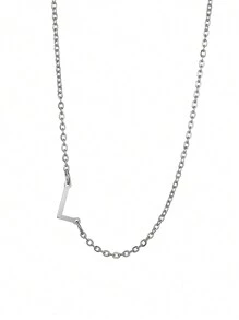 1 件女士不銹鋼首字母項鍊 A-z 大寫字母吊墜生日禮物 - 信件系列 - 查看 32