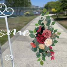 2入組23.62英寸婚禮歡迎花,裝飾花,人造花,婚禮接待及背景裝飾