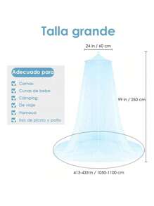 Mosquitera para cama king size - Azul - Ver 2