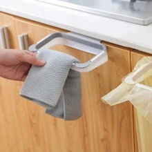 1 Piece Kitchen Storage Rack Garbage Bag Hanging Rack Plastic Bag Storage Rack - Grey - View 2