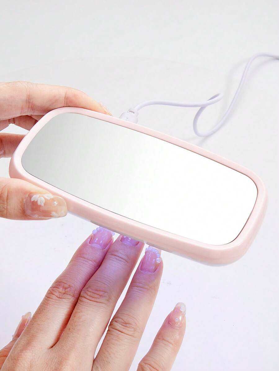 Foldable Gel Nail Polish Dryer Led Uv Lamp Powered By Data Cable - Pink - View 1