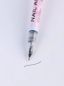 FULL BEAUTY 2 件裝防水美甲塗鴉筆,黑白 Uv 凝膠拋光設計刷 Diy 美甲繪畫繪畫筆美甲美容工具抽象線條筆繪畫繪畫美甲設備