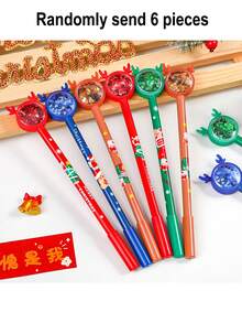 4入組創意聖誕麋鹿閃爍圆珠笔,可愛卡通聖誕設計,0.5mm筆芯書寫流暢,是聖誕禮物和文具用品的理想選擇