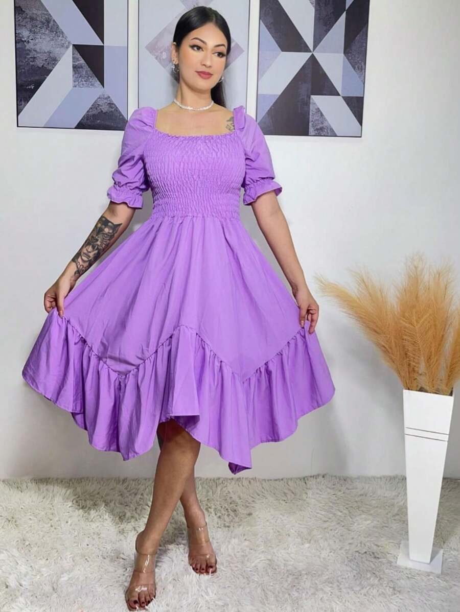 Women Dresses - Lilac Purple - View 1