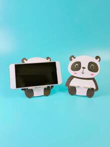 Panda-shaped Phone Holder - Black - View 2