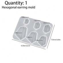 1 pieza Molde de resina de copo de nieve navideño, molde de silicona para colgar, molde de colada de resina, adecuado para decoraciones navideñas, manualidades festivas, adornos de árbol de Navidad DIY - Blanco - Ver 15