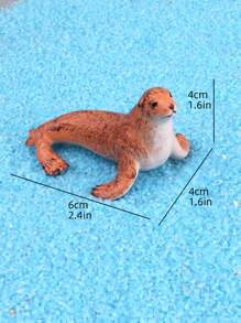 1入組pvc北極海豹&海象&海獅&海豹造型水族箱裝飾,帶有北極熊&北極風景,逼真設計