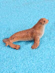 1入組pvc北極海豹&海象&海獅&海豹造型水族箱裝飾,帶有北極熊&北極風景,逼真設計