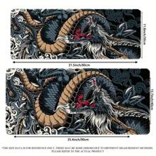 龍紋鼠標墊,大型遊戲鼠標墊桌墊,縫合防滑橡膠底座鍵盤和鼠標墊,適用於電腦辦公室遊戲pc - 彩色 - 查看 2