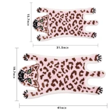 DeramHy Home 1 Thảm Tắm Hình Chú Hổ Dễ Thương Cho Phòng Tắm, Thảm Tắm Hoạt Hình Hình Chú Hổ Dễ Thương Chống Trượt Hình Động Vật Thảm Bồn Tắm Thấm Hút Phòng Tắm Thảm Tắm Sang Trọng - hồng - Xem 3