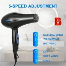 secadora de pelo profesional - Negro - Ver 2