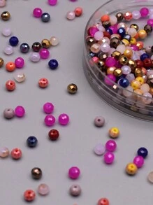 200粒4mm深色彩混搭玻璃圓珠 - 彩色 - 查看 2