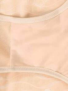 Lace Bodysuit Compression On Abdomen And Waist. Charming Design And Color For Every Occasion. - Beige - View 5