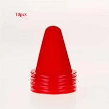 10 件裝滑冰訓練錐體、防風滑冰訓練障礙、直排輪滑障礙、腳印訓練、障礙路線標記、用於平花樁訓練、杯鑽 - 彩色 - 查看 7