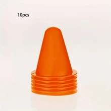 10 件裝滑冰訓練錐體、防風滑冰訓練障礙、直排輪滑障礙、腳印訓練、障礙路線標記、用於平花樁訓練、杯鑽 - 彩色 - 查看 11