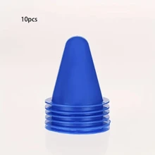 10 件裝滑冰訓練錐體、防風滑冰訓練障礙、直排輪滑障礙、腳印訓練、障礙路線標記、用於平花樁訓練、杯鑽 - 彩色 - 查看 9