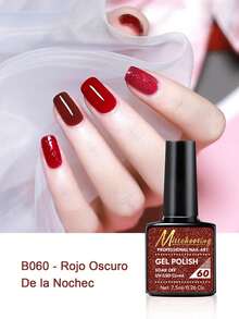 MISS CHEERING 6 Piece Nail Lacquer Set - Premium Manicure Tools, Vibrant Nail Polishes, Professional Gel Manicure, Home Gel Manicure Set, Complete Manicure Set, Includes Phototherapy Gel, Nail Polish Long Lasting Nail Glue - 紅色 - 查看 2