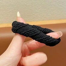 5入組高彈性無損粗馬尾綁帶,無縫髮帶和鬆緊帶,日常使用