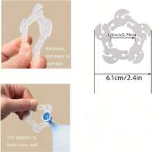 50入組塑料氣球固定環,生日派對創意氣球扣扣,生日慶典訂婚婚禮氣球裝飾