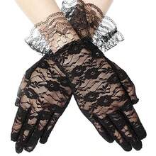 2pcs/set Short Lace See-through Gloves - Multicolor - View 6