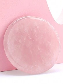 HMQ beauty Porta Pegamento De Pestañas, Paleta Adhesiva Redonda De Piedra De Jade, Soporte De Pegamento De Piedra Para Herramientas De Maquillaje De Extensión De Pestañas - Rosa - Ver 3