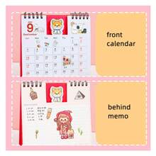 2024 Cute Shiba Inu Dog Calendar Cartoon Desk Calendar - Orange - View 7