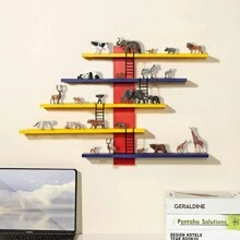 1個abs壁掛式玩具收納架,免費打孔壁掛式玩具收納架,可自由組合時尚玩具收納架,適合兒童、成人、家庭使用的玩具區收納 - 彩色 - 查看 4