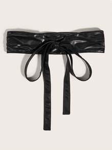 1 件女用 Ins 歐美風格打結寬頻,韓版時尚復古風格彈性腰帶收緊腰飾現貨