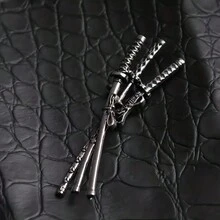 Set Of 3 Sword Shaped Pendants - Silver - View 4