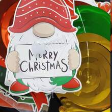 6pcs Christmas Party Cartoon Character Pvc Spiral Hanging Decoration Including Reindeer And Colorful Ribbon - Multicolor - View 7