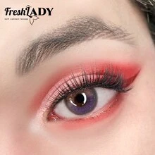 FRESH LADY Freshlady Violette Colored Contact Lenses 1 Year Disposable - Purple - View 2