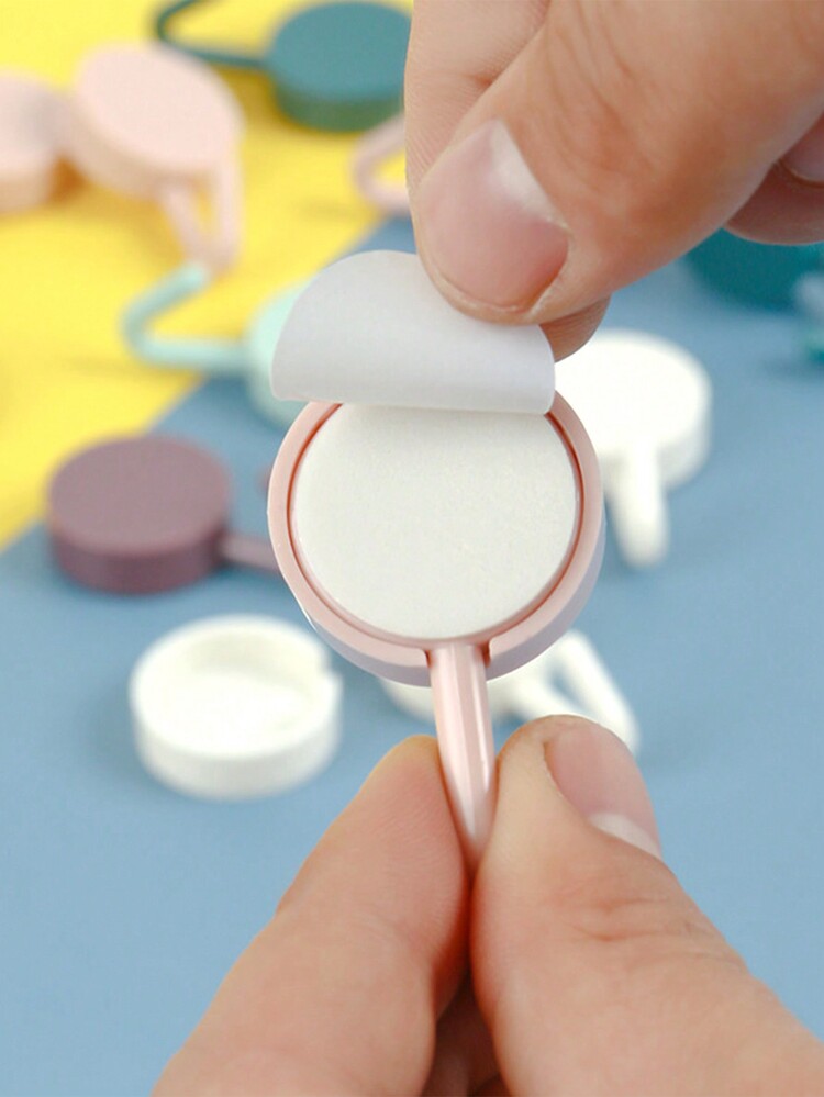 10pcs Macaron Color Mini Hook For Kitchen And Bedroom, Adhesive Round Hook Without Drilling - Multicolor - View 7